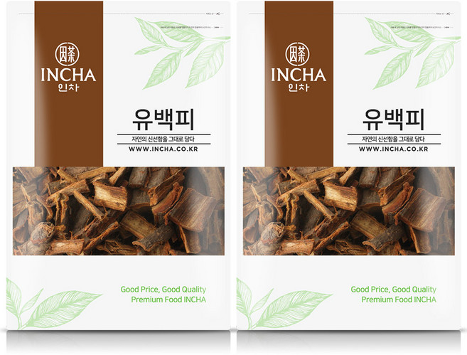 인차 국산 유근피 유근피차 느릅나무껍질 유백피, 2개, 300g