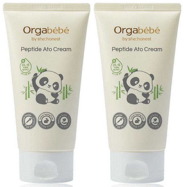 오가베베 유아용 펩타이드 아토크림, 150ml, 2개