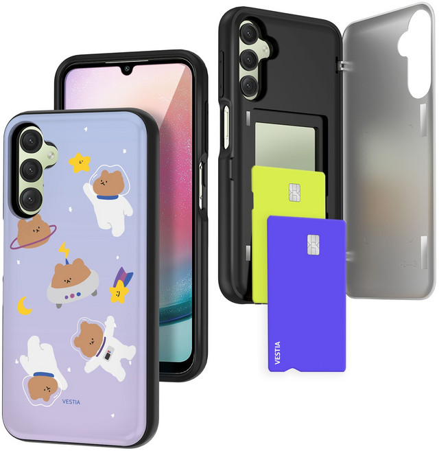 베스티아 갤럭시 퀀텀4 (A546) 디자인 마그네틱 간편 카드수납 도어 범퍼케이스