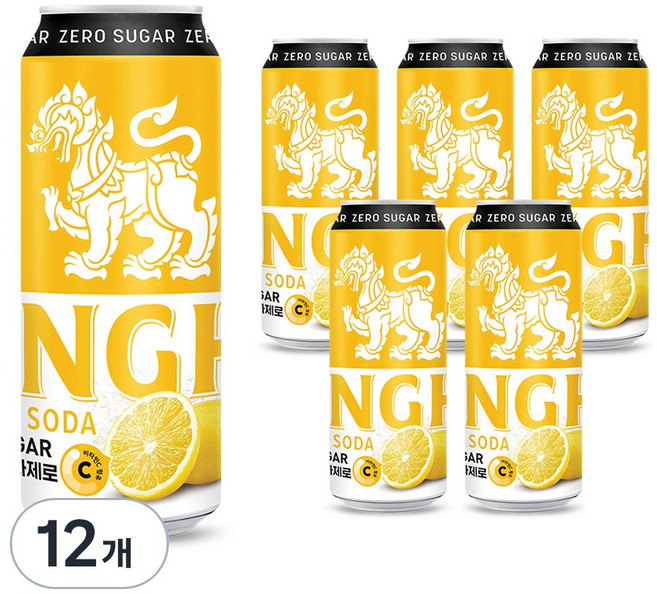 싱하 레몬소다 제로, 330ml, 12개