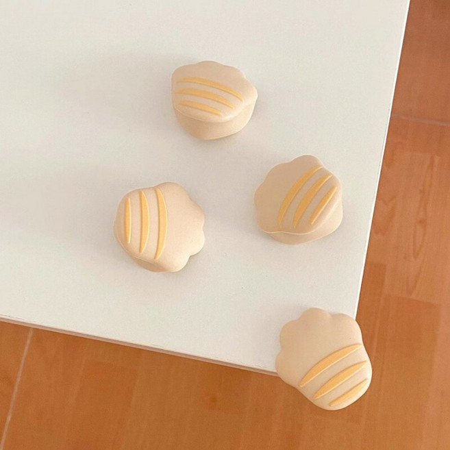 BAGEL蓓果 兒童安全矽膠防撞角 可愛百變怪造型, 杏色爪背, 1個