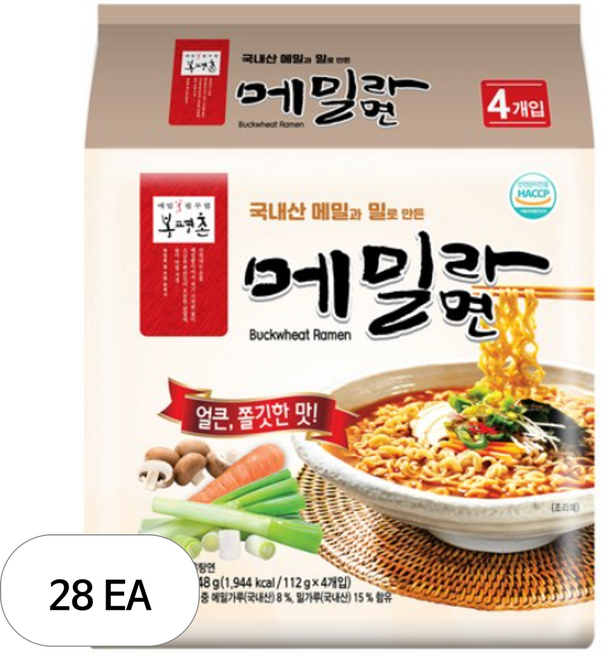 봉평촌 메밀라면 112g, 28개