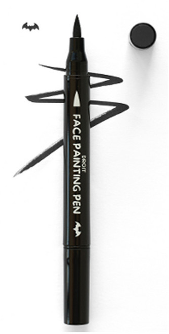 드로잇 페이스페인팅 펜 스탬프 낱개, 블랙