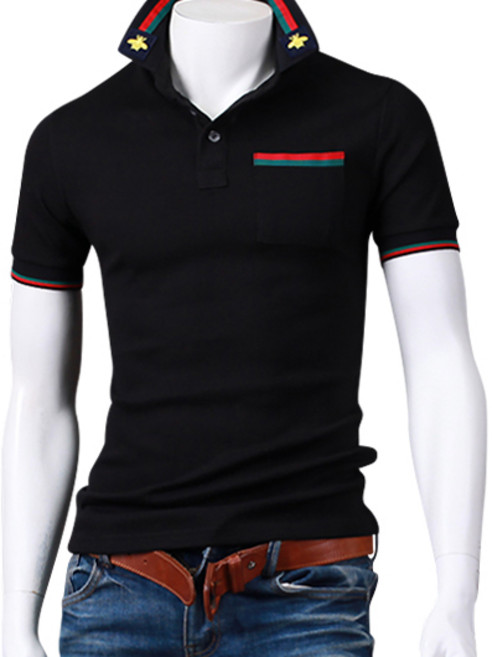 스댕클럽 남성용 벌 자수 카라티 SHT3199