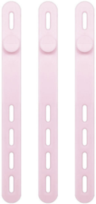 코지박스 실리콘 케이블 타이 후크 선정리 재사용 반영구 대형, 10개, 핑크