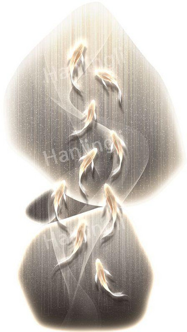 조명 그림 장식 현관 인테리어 잉어 조명액자 대형 거실 벽걸이 현관그림 벽장식, 플러그인, A. LP-9427 웜 라이트