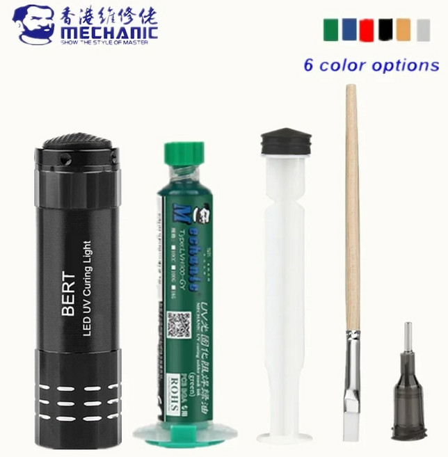 MECHANIC UVH900 시리즈 UV 감광성 솔더 마스크 잉크 BGA PCB 회로 기판 페인트 오일 용접 플럭스 부식 아킹 방지, 2.green, 1개