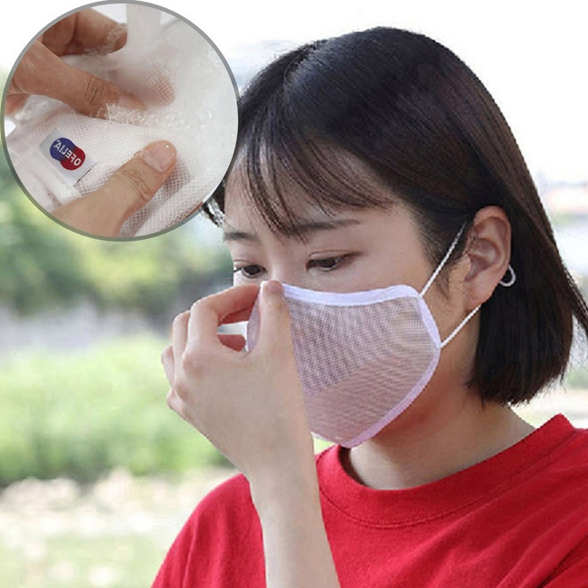 망사 매쉬 마스크 숨쉬기 편한 빨아쓰는 여름 쿨마스크, 블랙 대형, 블랙 대형