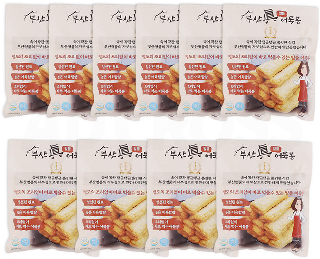 [인포벨]TV홈쇼핑정품 애드크로스 부산진 일품 어묵봉 순한맛 30p + 매운맛 20p, 2세트, 1.5kg