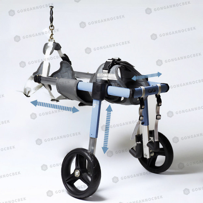 공간녹백 강아지 휠체어 보조기 보행기 애견 반려견, 1개, 기본