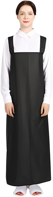웰프런 우레탄 방수앞치마 검정파이핑 대, 무광블랙, 1개