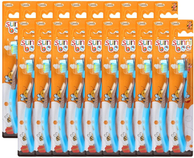 써니비 키즈칫솔 2단계 남아 20개, 블루