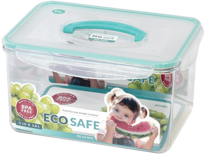 한진신선에코락밀폐용기-직3호중(핸들)2.5L-1p, 1개
