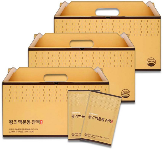 왕의 맥문동 진액 골드 70ml × 30포 × 3박스 // AO, 90개