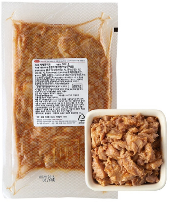 에쓰푸드 바베큐 치킨 냉동 500g, 1개