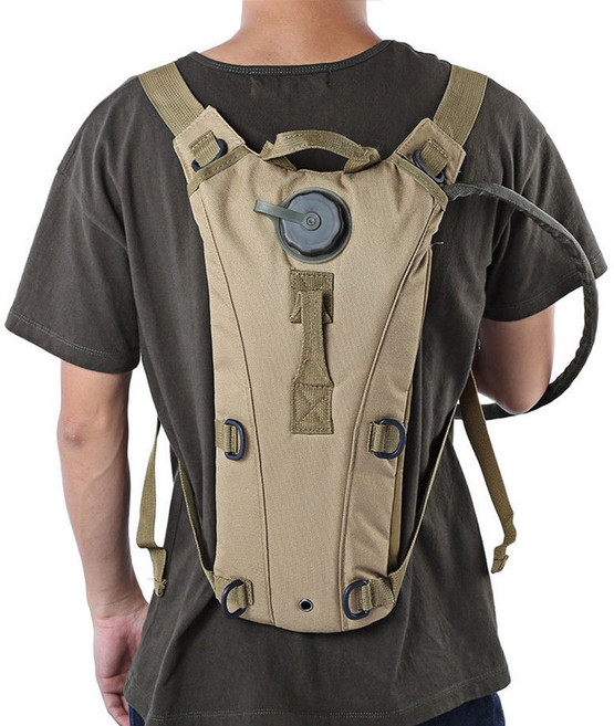 카멜백가방 3리터 밀리터리 물주머니 하이드레이션 백팩, 베이지, 1개