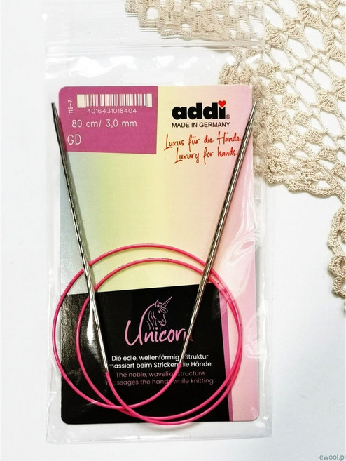 ADDI 유니콘 줄바늘 뜨개바늘 스텐 독일산 명품 대바늘 뜨개질바늘 115-7, 3.75mm, 1개