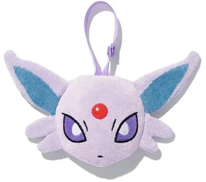 Pokémon 精靈寶可夢造型手帕 可愛造型 柔軟吸水 附掛繩設計, 太陽伊布, 1個