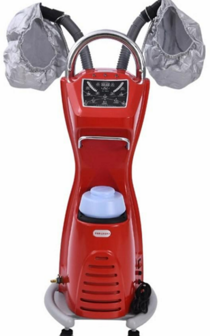 피앤케이 미용실 헤어스팀기 미스트기 헤어캡 머리 스팀 미용 기계 스티머, 레드