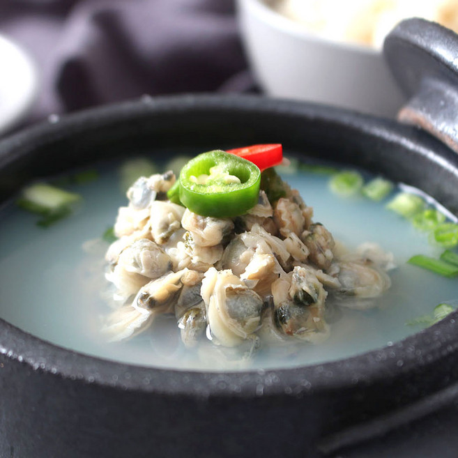 30년 역사 정형만 장인 자연산 하동 섬진강 재첩국 320g, 10개