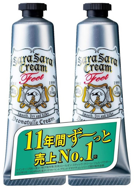 일본 데오나츄레 사라사라크림 발냄새케어, 2개, 30g