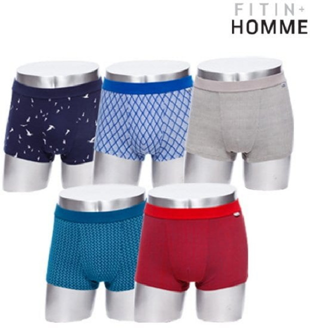 피트인 남성 면스판 드로즈 프린트 5P 세트 P373892168