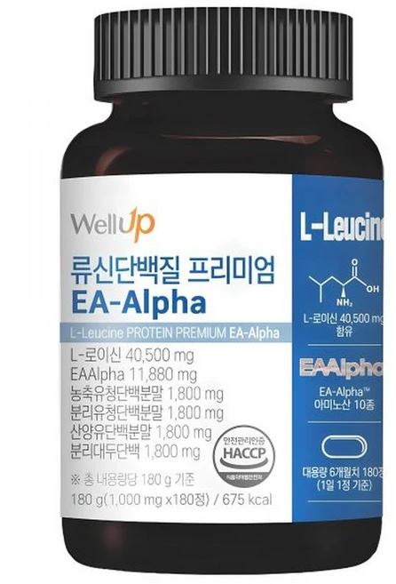 웰업 류신단백질 프리미엄 EAAlpha 180g, 1개 - 쿠팡