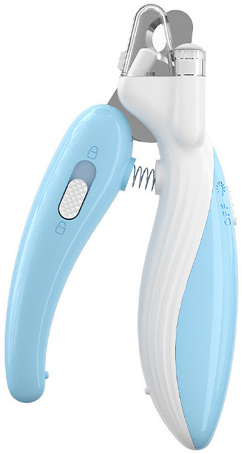 이지유 펫 LED 혈관보호 발톱깎이 고양이 강아지 발톱 정리, 1개, 블루 화이트