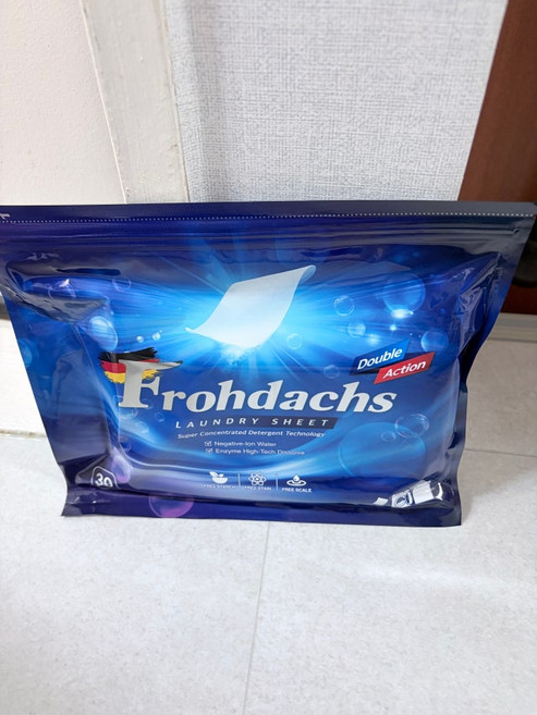 프로닥스 고농축 더블액션 시트세제 세탁세제 30매 12팩(총 360매) /드럼세탁기 일반세탁기 공용 종이세제, 30