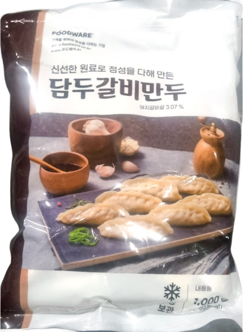 담두 갈비만두 1k업소용 식자재 식당용 단체 급식용 식재료 대용량, 1개, 1kg