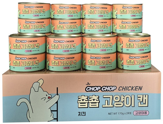 춉춉 고양이 치킨캔 170g*24개 1박스, 치킨, 170g, 24개
