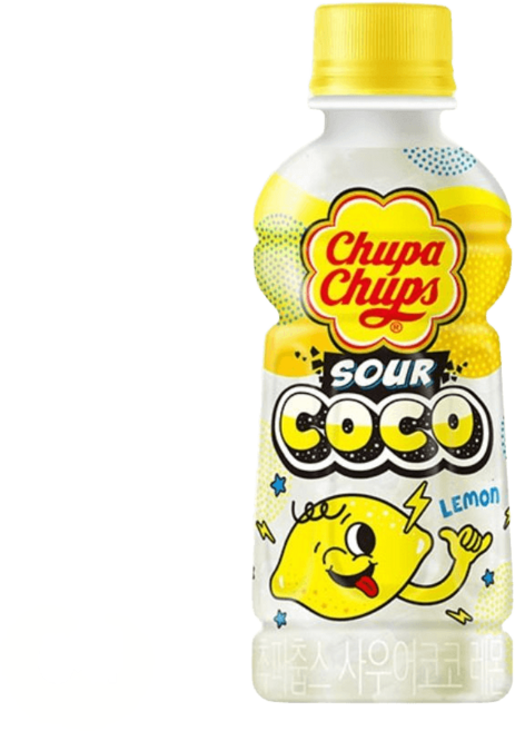 농심 츄파춥스 사우어코코 레몬 240ml 새콤 달콤 코코넛젤리 사워코코, 24개