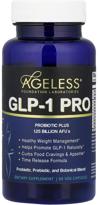 Ageless Foundation Laboratories GLP-1 PRO 60 Veg Capsules, Ageless Foundation Laboratorie, 1개 - 쿠팡