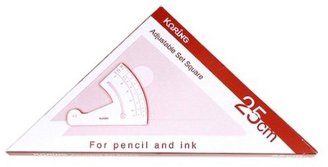 코링 각도 조절 삼각자 25cm SK-4-25, 혼합색상, 1개