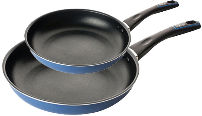 도루코 퓨어 라이트 애쉬블루 인덕션 IH 프라이팬 2종 세트, 프라이팬 20cm + 32cm, 1세트