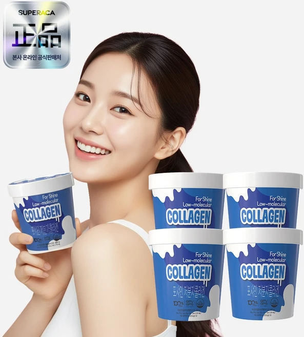 국내유일! 수퍼라카 포샤인 저분자 컵 콜라겐 100%, 4개, 60g - 쿠팡