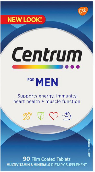 센트룸 포맨 남성용 종합비타민 90정, 4개, 90정 4병 360일분