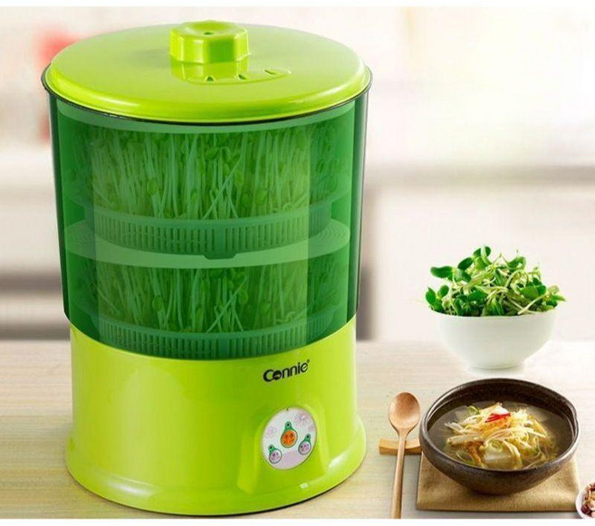 자동 콩나물 재배기 새싹 키우기 가정용 제조기 숙주 2단, F.3단+땅콩트레이