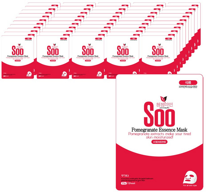 청정미인 에센스 석류 마스크팩, 1개입, 50개