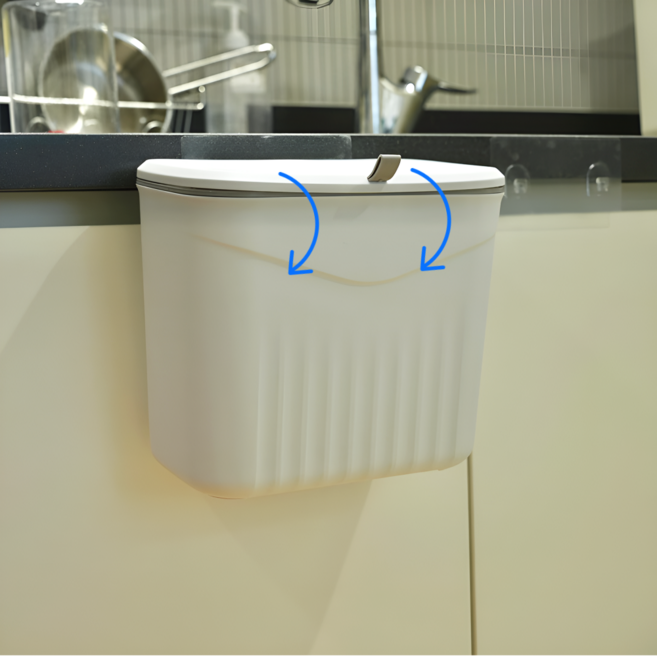 스페셜라이프 주방 휴지통 음식물 쓰레기통 걸이, 화이트