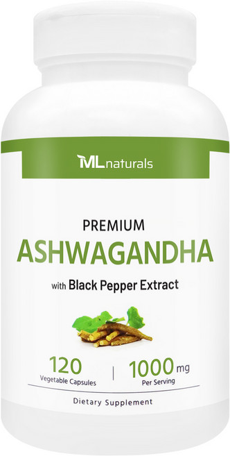 [미국빠른직구] 신제품 마이라이프 내추럴스 아쉬와간다 1000mg, 1개, 120정