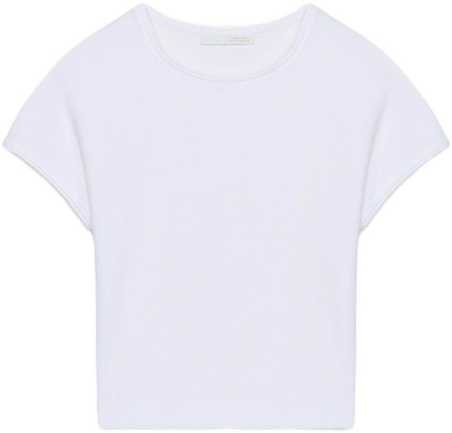 ZARA 자라 크롭 베이직 슬림핏 반팔 티셔츠 3641/305 3641305