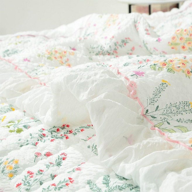 지베누오 국내생산 들꽃 시원한 시어서커 여름 차렵 이불세트