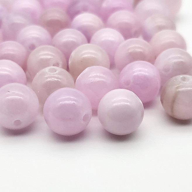 [모크재료방] 칠색옥 8mm, 50개, 라일락