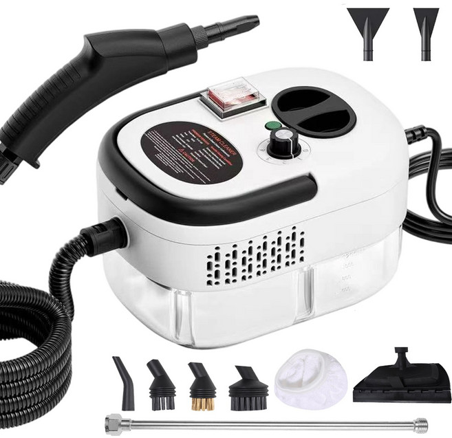 Syemoh 주방용 고압 스팀청소기 2500W, 화이트