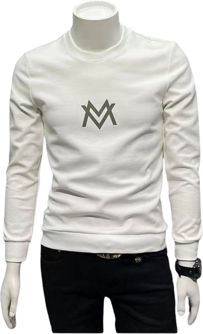 십전십미 겨울 기모 남자 슬림 라운드 캐주얼 긴팔 맨투맨