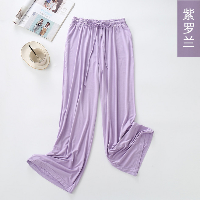 봄여름 여성 와이드 팬츠 모달 슬림핏 캐주얼 나팔바지 여성 트렌드 브랜드 만능 스윙팬츠 댄스팬츠