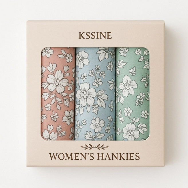 키씨네 여성 예쁜 손수건 3장 1세트