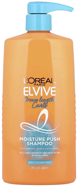 L'Oréal Elvive 드림 렝스 컬 모이스처 푸시 샴푸 웨이브에서 컬이 있는 모발까지 828ml(28fl oz), LOréalElvive드림렝스컬모이스처푸시샴푸웨이브에서, 1개, 828ml - 쿠팡