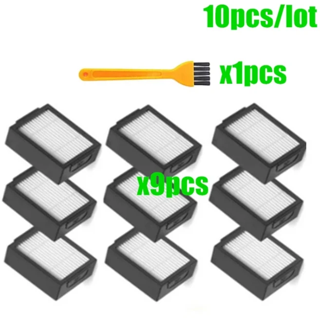 쿠쿠스토어 아이로봇 룸바 E/I/J 시리즈 i3/i3+ E5 진공청소기 고무 메인 사이드 브러시 헤파 필터 부품 교, 10 Set G